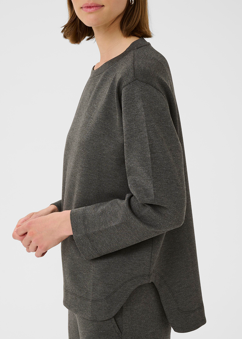 Gincent Melange Crewneck - Dark Grey Melange - InWear Canada - Danali