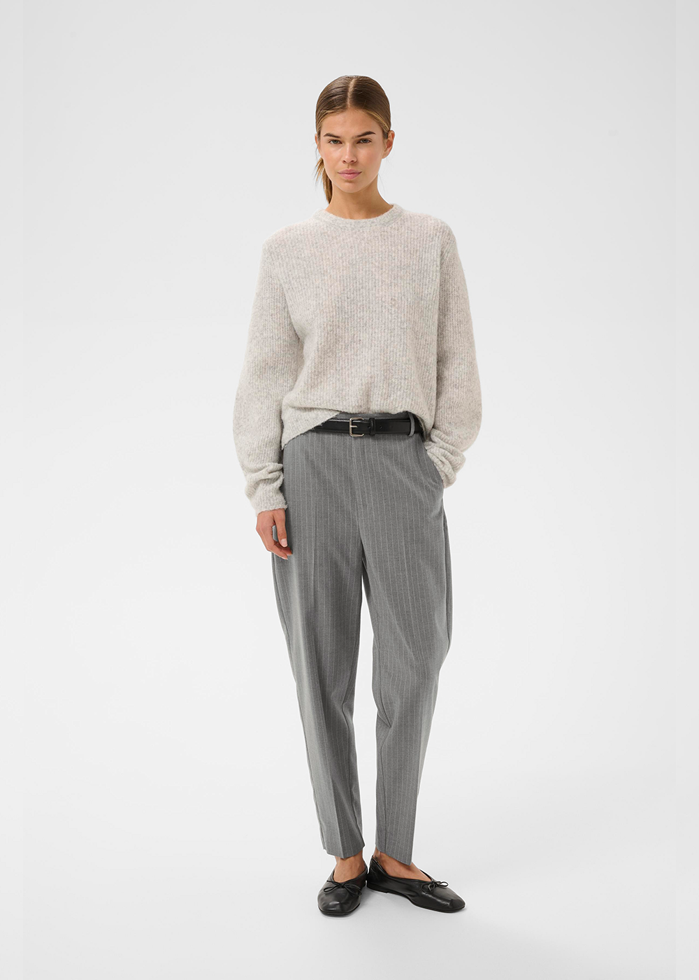 Hosanna Cigarette Pant - Light Grey Melange - InWear Canada - Danali