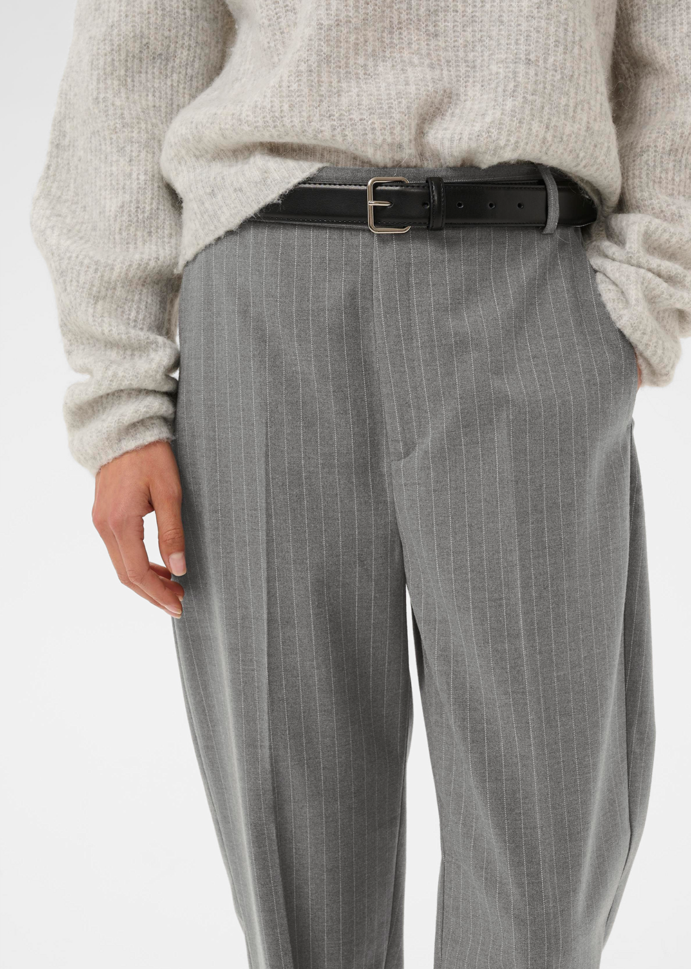 Hosanna Cigarette Pant - Light Grey Melange - InWear Canada - Danali