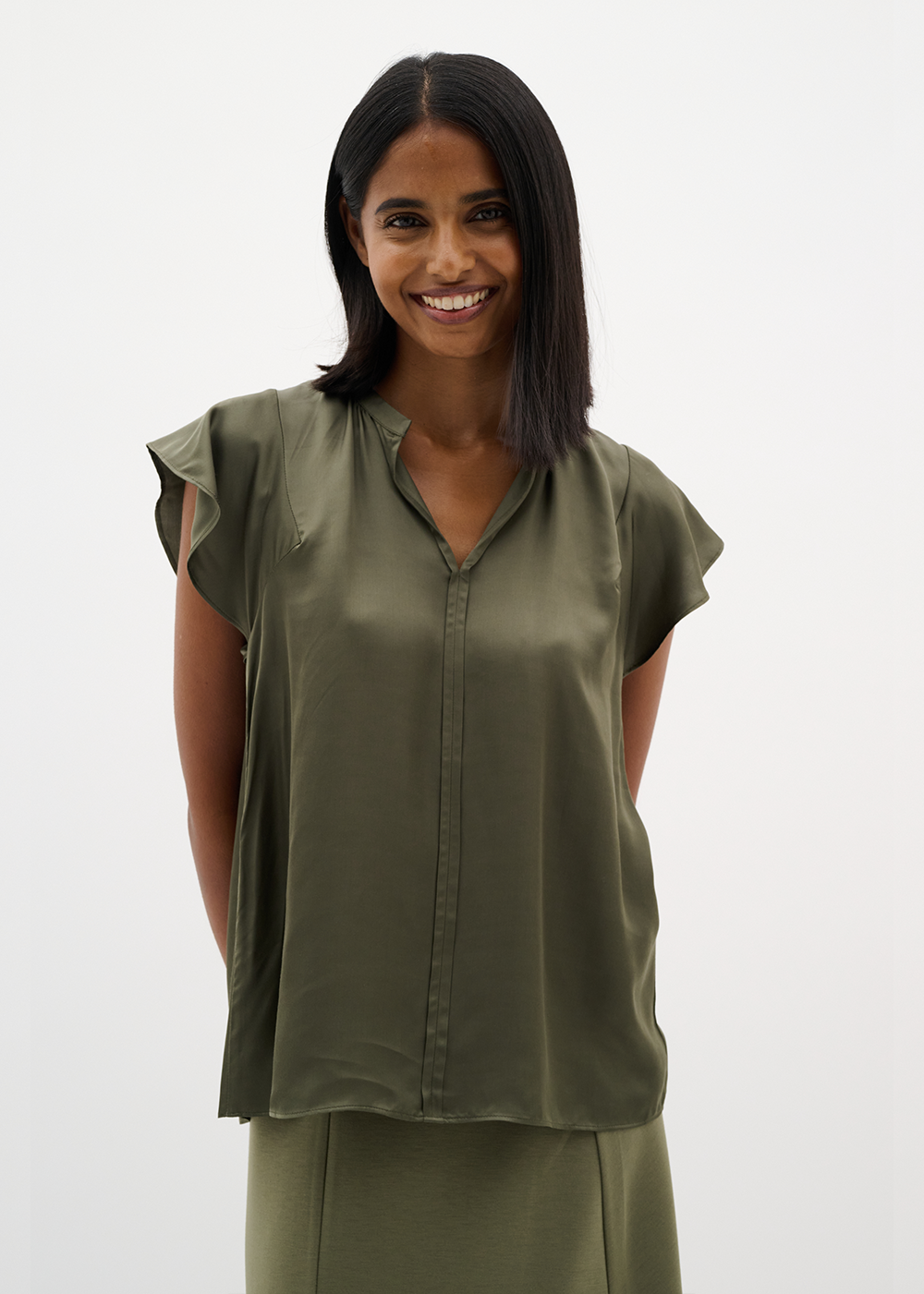 Kaali Blouse - Dusty Olive - InWear Canada - Danali