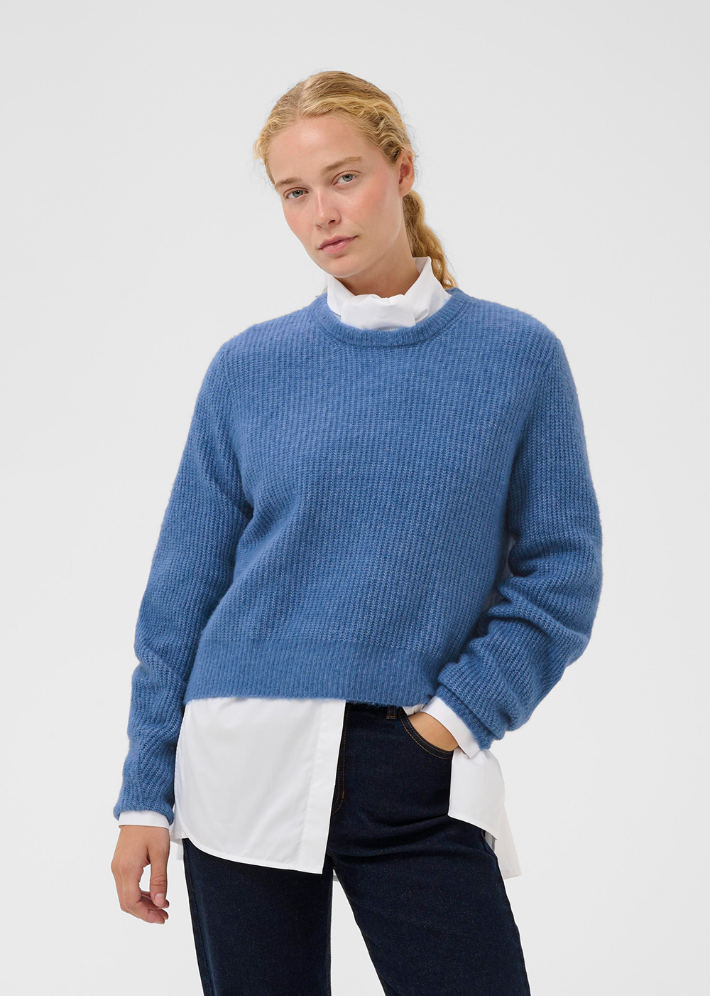 Niasi Pullover Sweater - Dutch Blue - InWear Canada - Danali