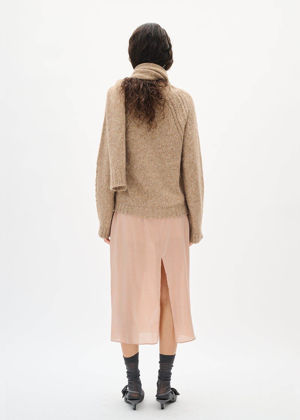Troa V-Neck Sweater - Sandy Grey Melange - InWear Canada - Danali
