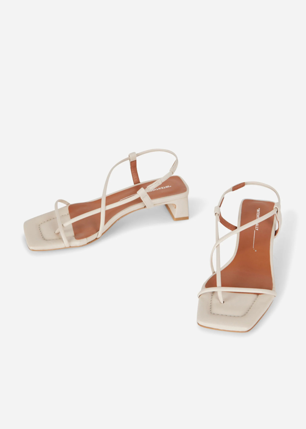 Anca Slingback Leather Heel - Cream - Intentionally Blank Canada - Danali