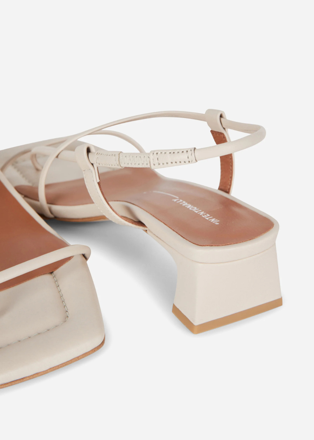 Anca Slingback Leather Heel - Cream - Intentionally Blank Canada - Danali