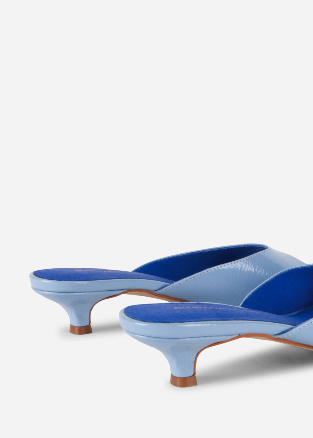 Cee Crinkle Patent Leather Heel - Light Blue - Intentionally Blank Canada - Danali