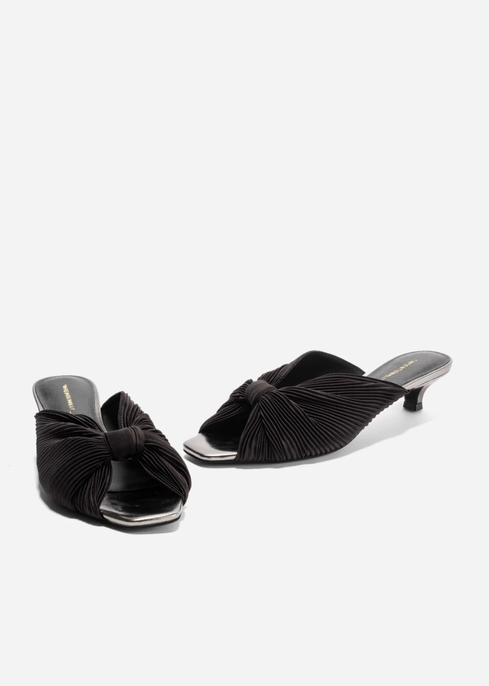 Curfew Satin Kitten Heel - Black - Intentionally Blank Canada - Danali