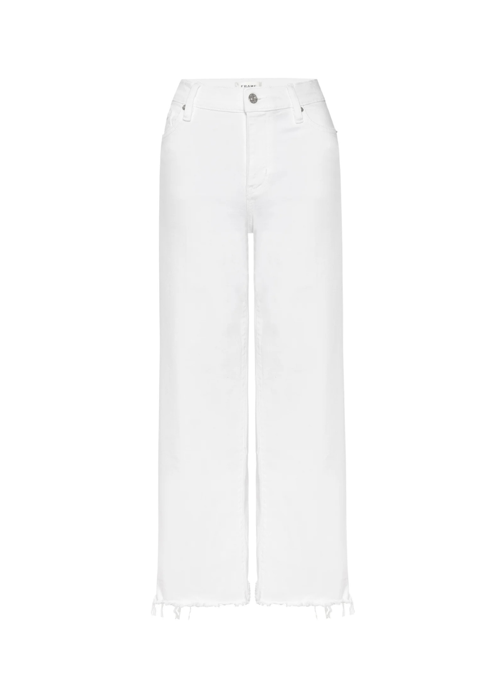 Le Slim Palazzo Crop Jean - White Raw Fray - FRAME Canada - Danali - LSPCRF238-WHTR