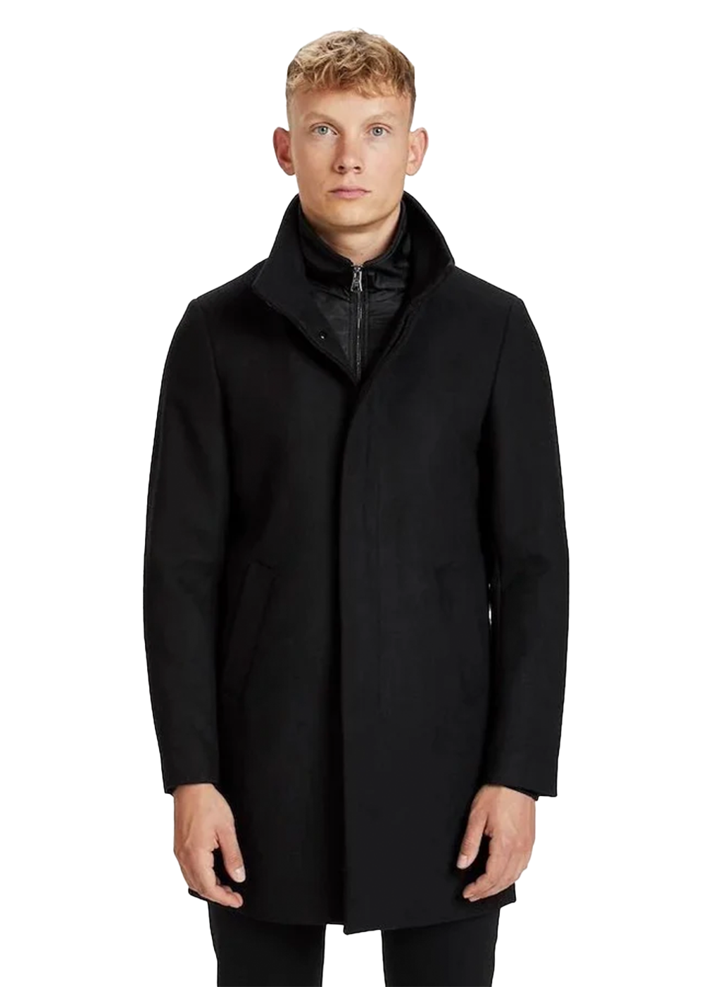 Harvey Classic Wool Coat - Black - Matinique Canada - Danali