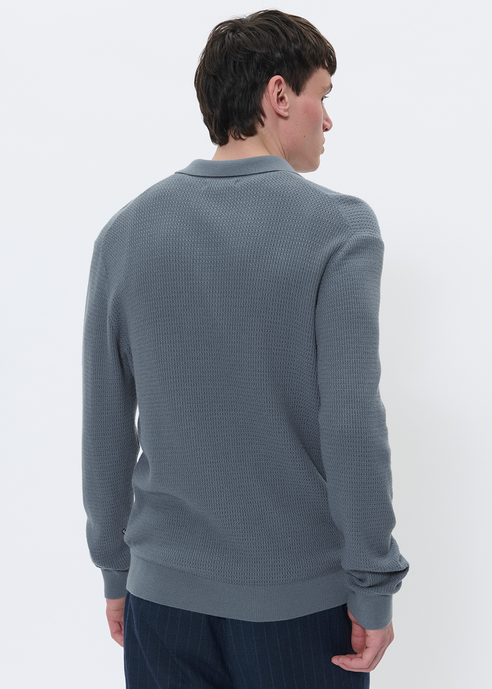 Kerone Knit Polo Sweater - Stormy Weather - Matinique Canada - Danali