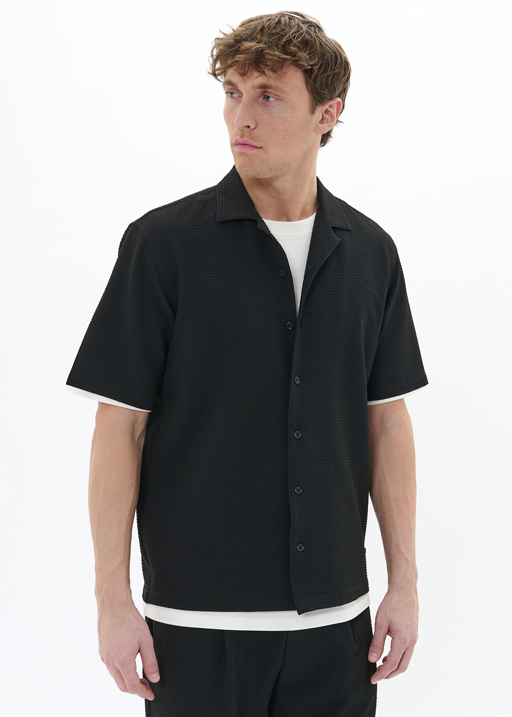 Klampo Short Sleeve Shirt - Black - Matinique Canada - Danali