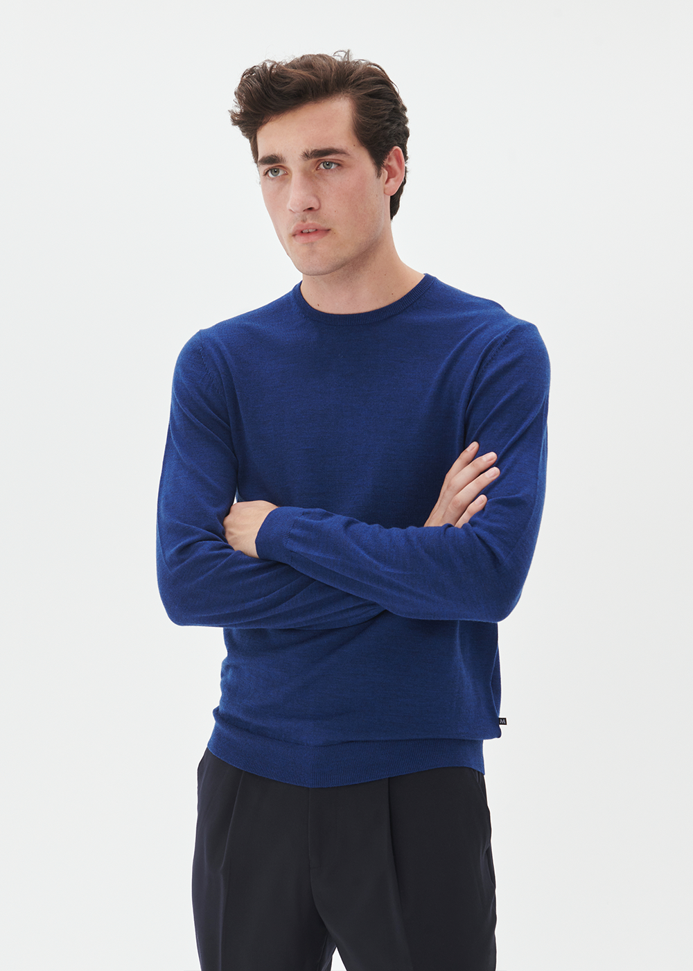 Margrate Merino Sweater - Navy Peony - Matinique Canada - Danali