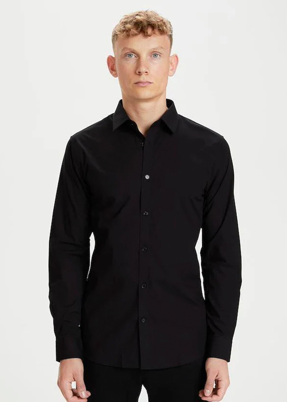 Robo Stretch Poplin Shirt - Black - Matinique Canada - Danali