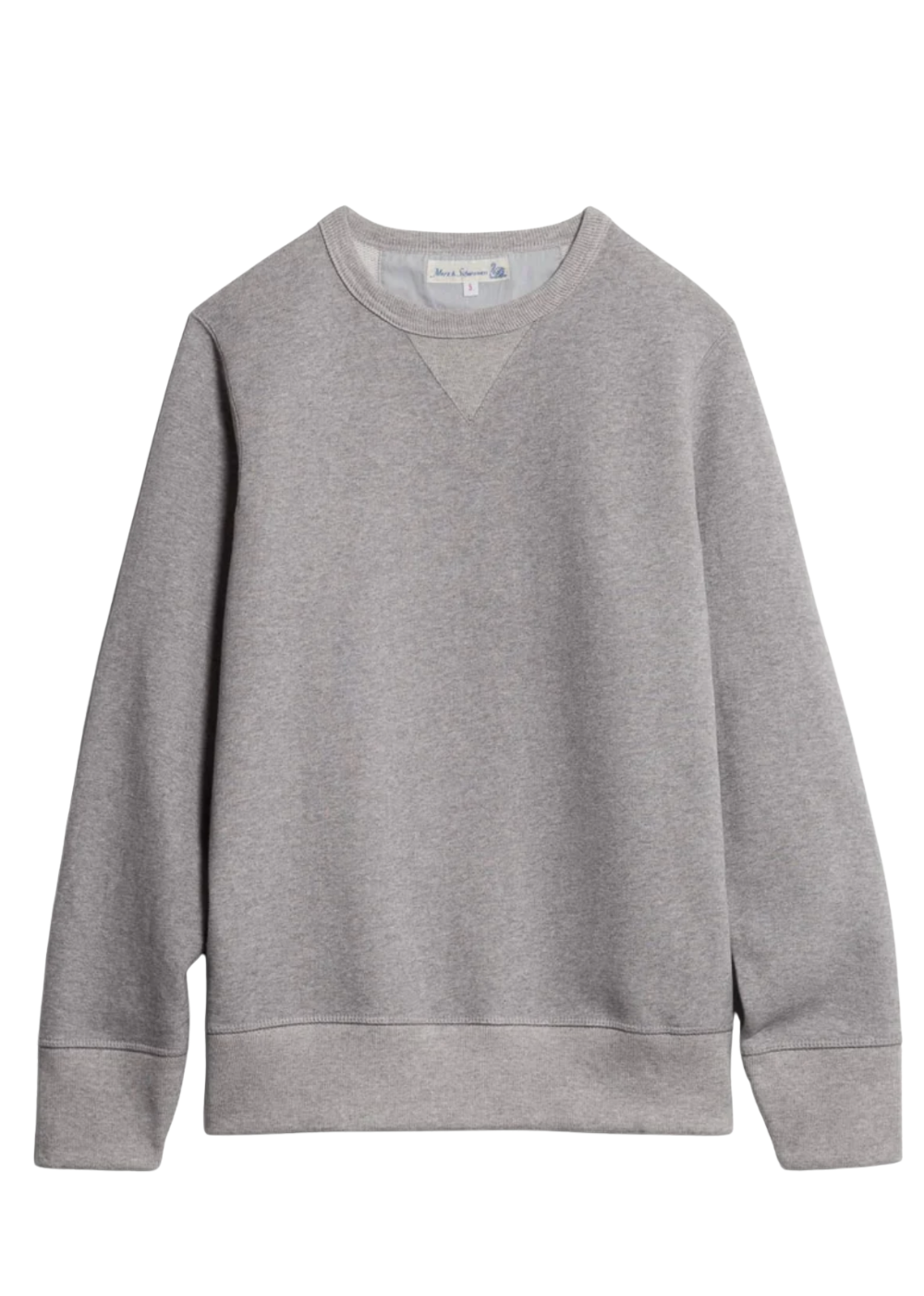 Merz b. Schwanen 3S48 Loopwheeled Heavyweight Sweatshirt - Grey Melange - Danali