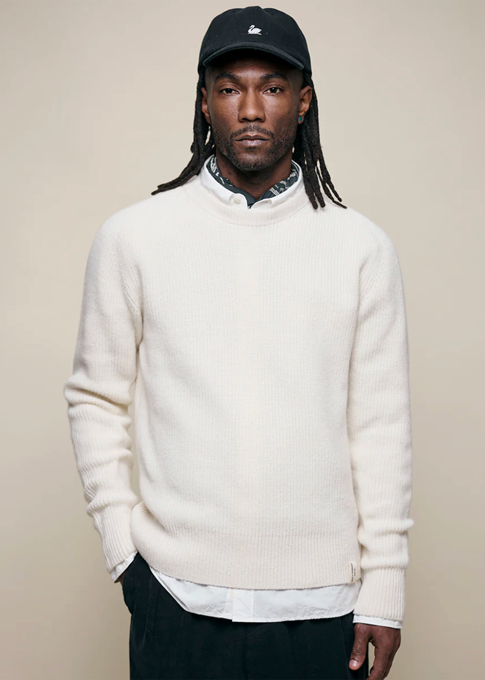 Cashmere Merino Ribbed Pullover - Nature - Merz b. Schwanen Canada - Danali