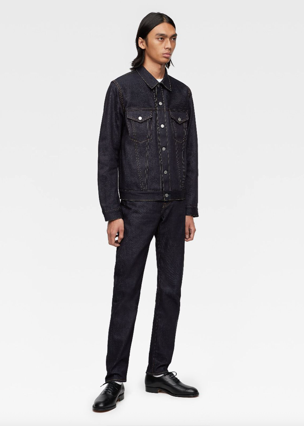 14.7oz Standard Denim Jacket - Indigo - Momotaro Canada - Danali -MMGJ00035A