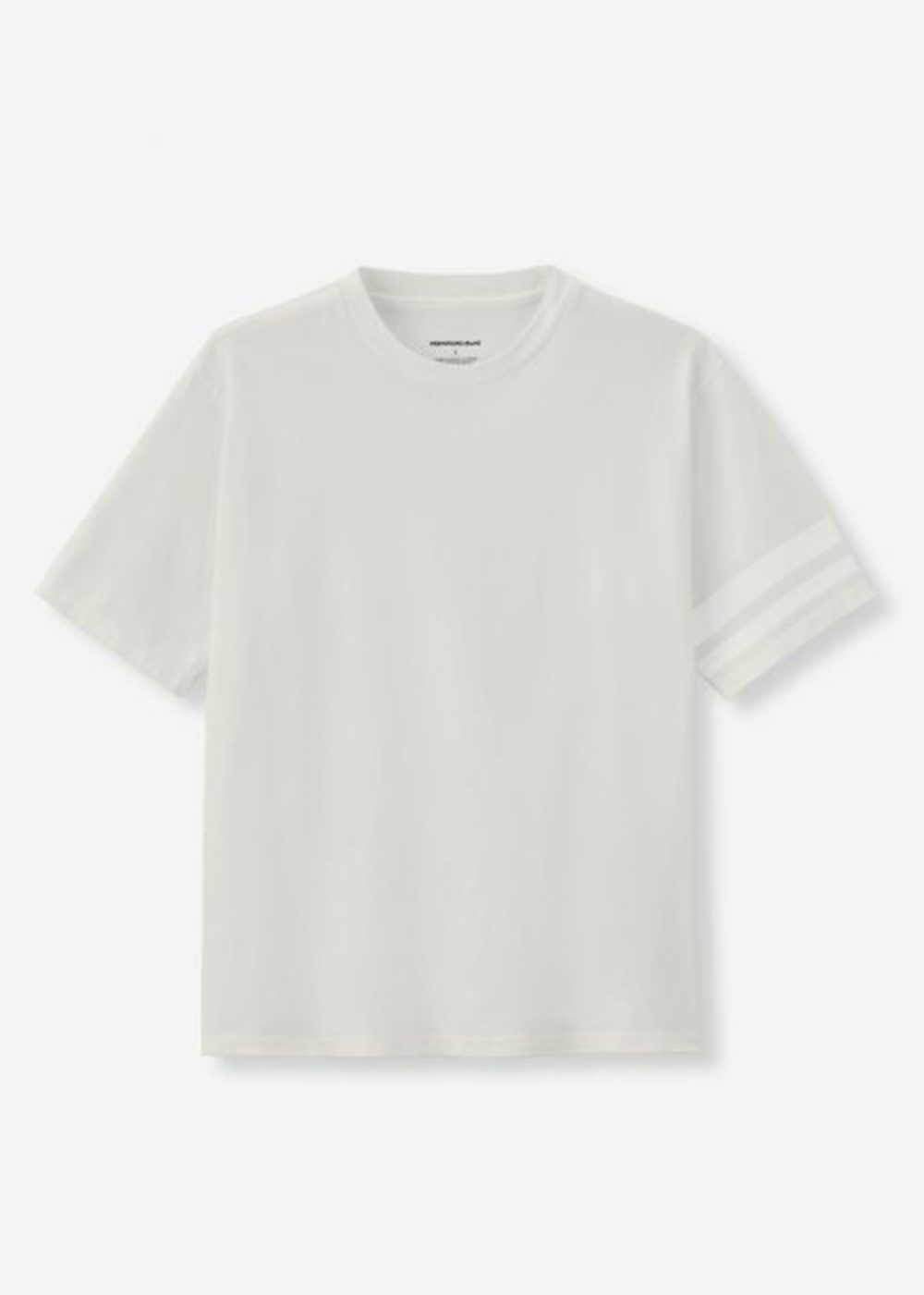 Zimbabwe Cotton Short Sleeve Battle Stripe T-Shirt - White - Momotaro Canada - Danali