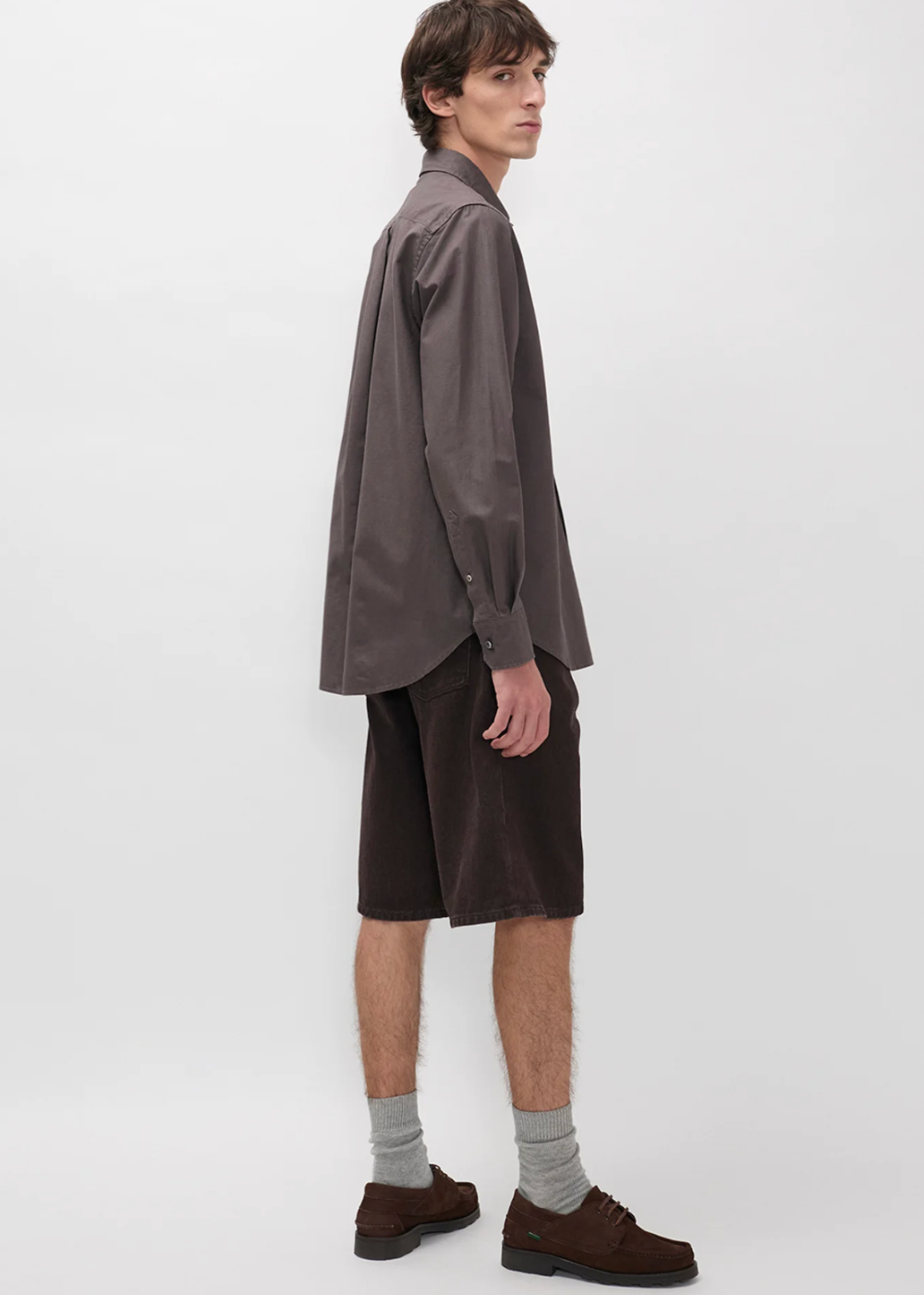 Korshavn Relaxed 5 Pocket Resist Dyed Twill Short - Shale - Norse Projects Canada - Danali - N35-0632