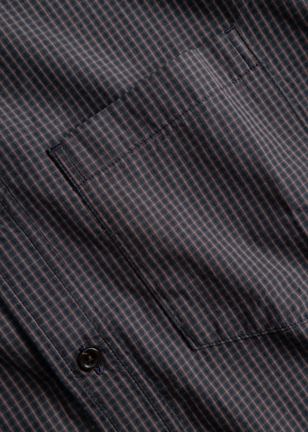 Espevik Oversize Poplin Check Shirt - Dark Navy Check - Norse Projects Canada - Danali - N40-0877