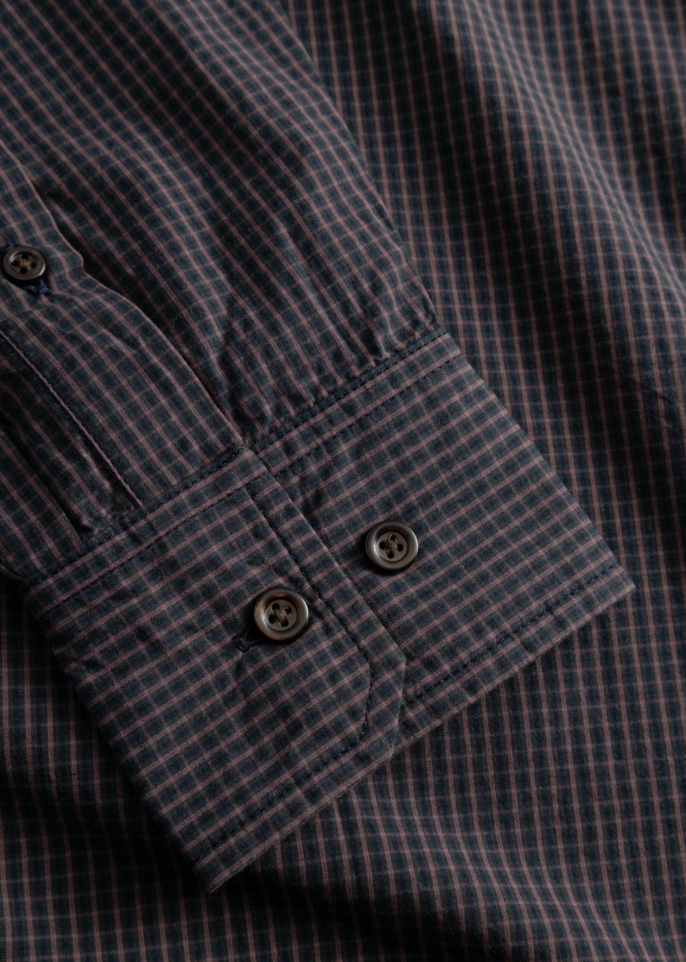 Espevik Oversize Poplin Check Shirt - Dark Navy Check - Norse Projects Canada - Danali - N40-0877