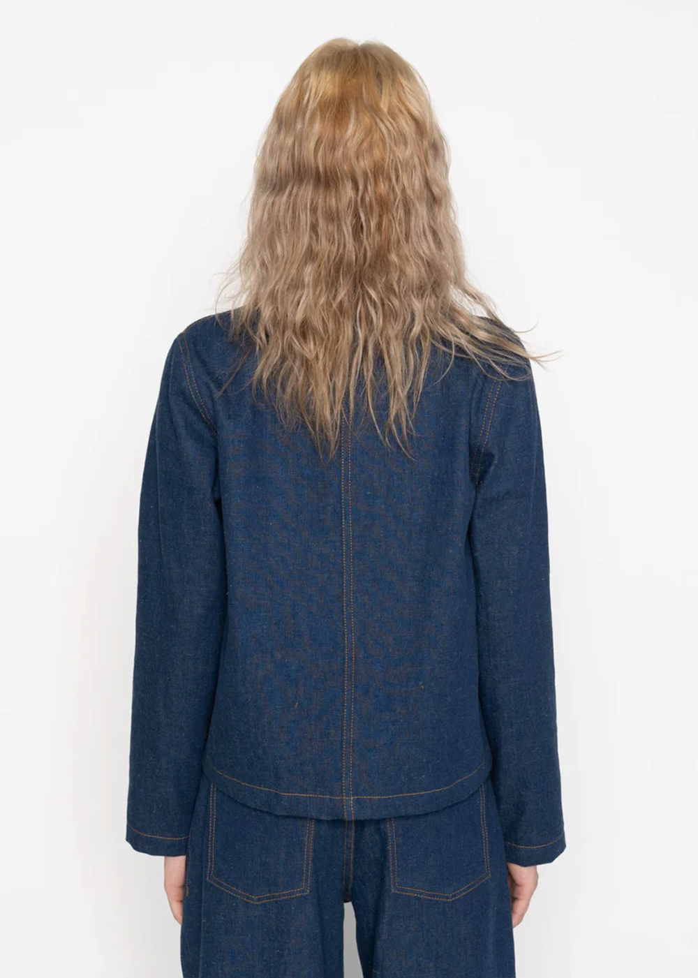 Gracie Jacket - 9.7oz 1/2 Nep Denim - Mid Indigo - Naked and Famous Denim Canada - Danali