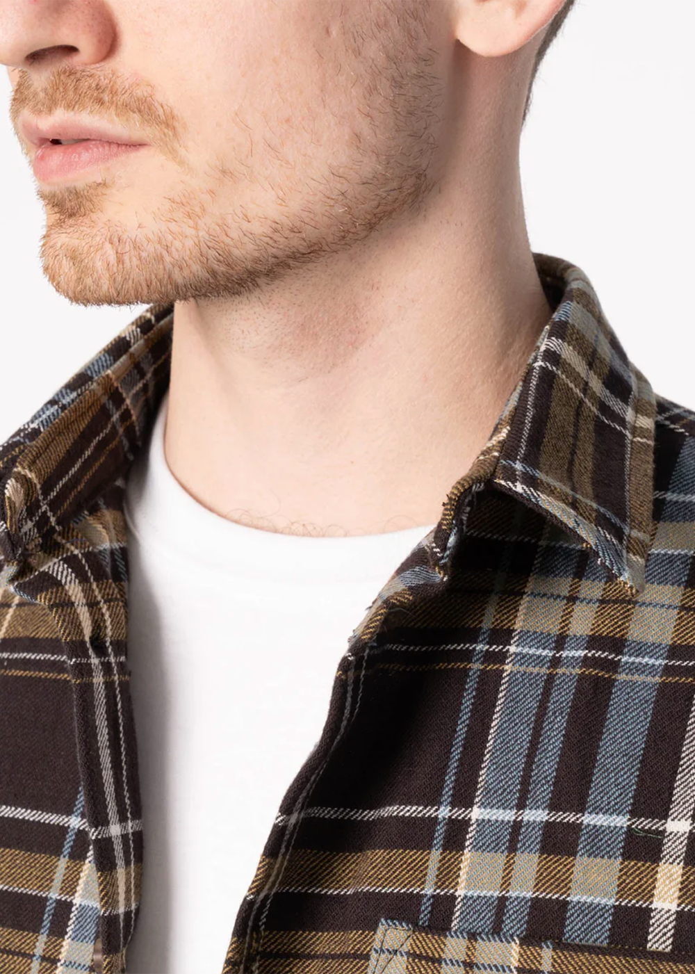 True Shirt - Slub Yarn Flannel - Navy - Naked and Famous Denim Canada - Danali
