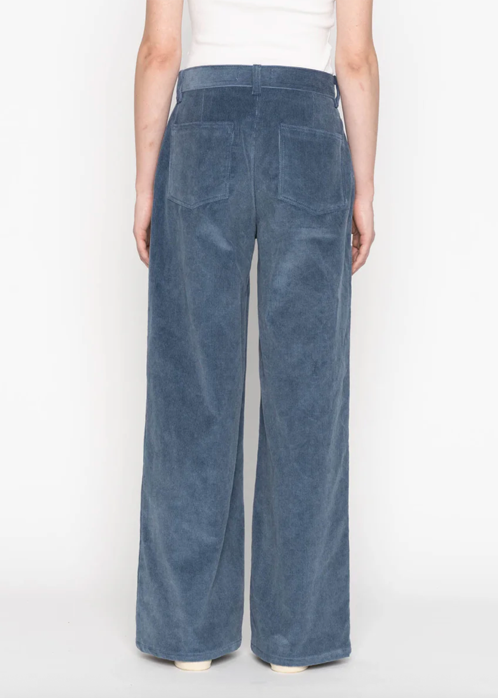 Wide Leg Trouser - Organic Faded Corduroy - Indigo - Naked and Famous Denim Canada - Danali