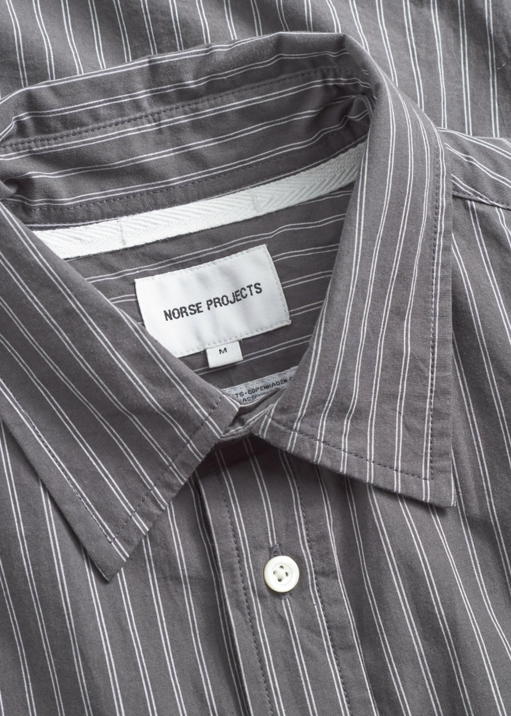 Algot Poplin Stripe Shirt - Graphite - Norse Projects Canada - Danali