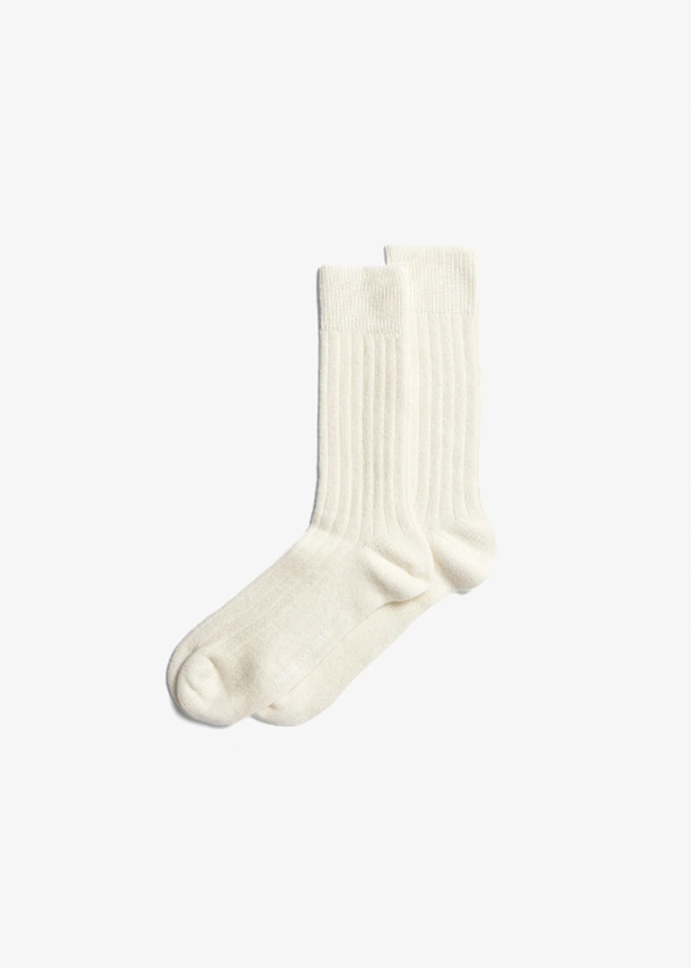 Bjarki Cashmere Wool Blend Rib Sock - Ecru - Norse Projects Canada - Danali