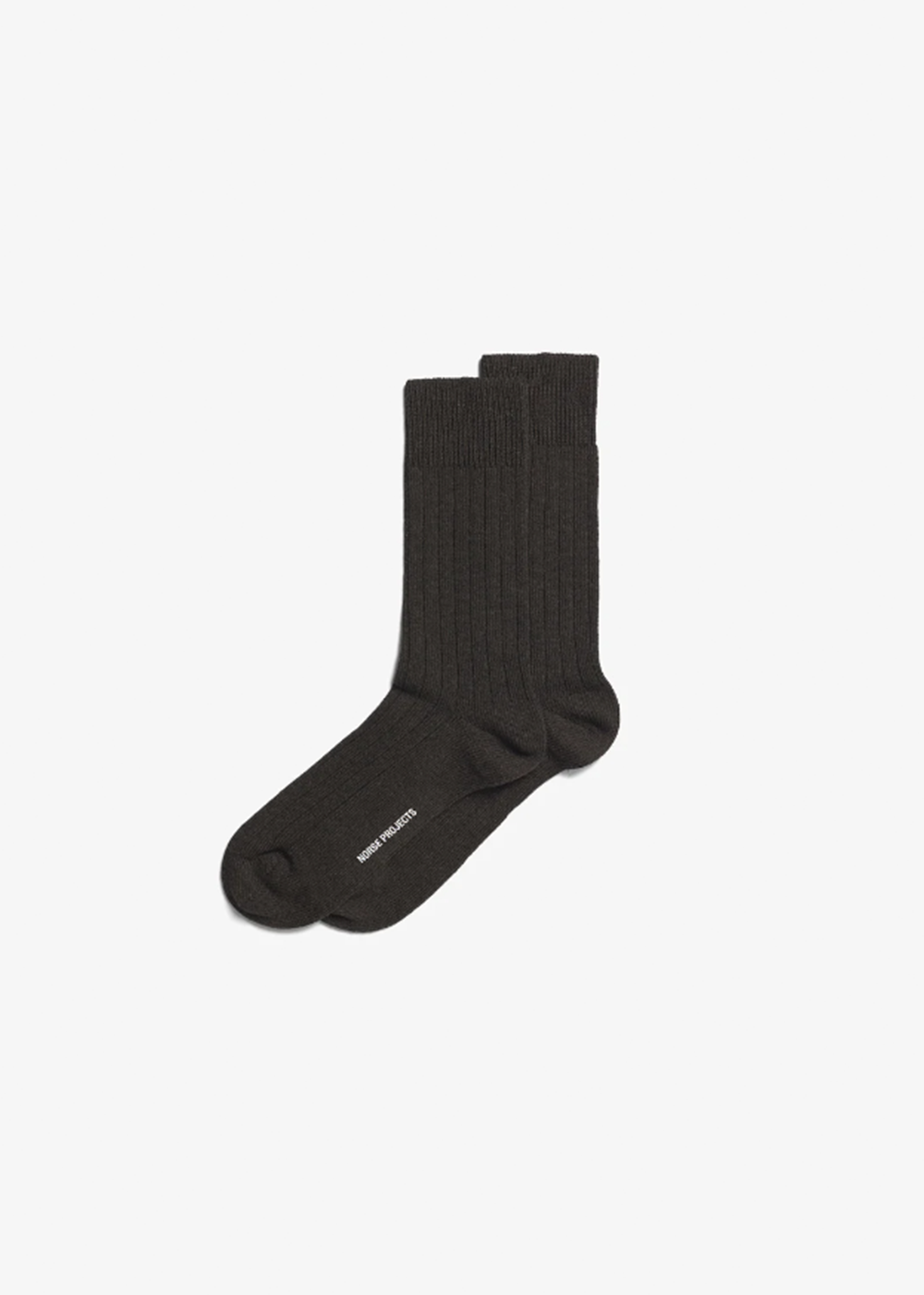 Bjarki Cashmere Wool Blend Rib Sock - Espresso - Norse Projects Canada - Danali