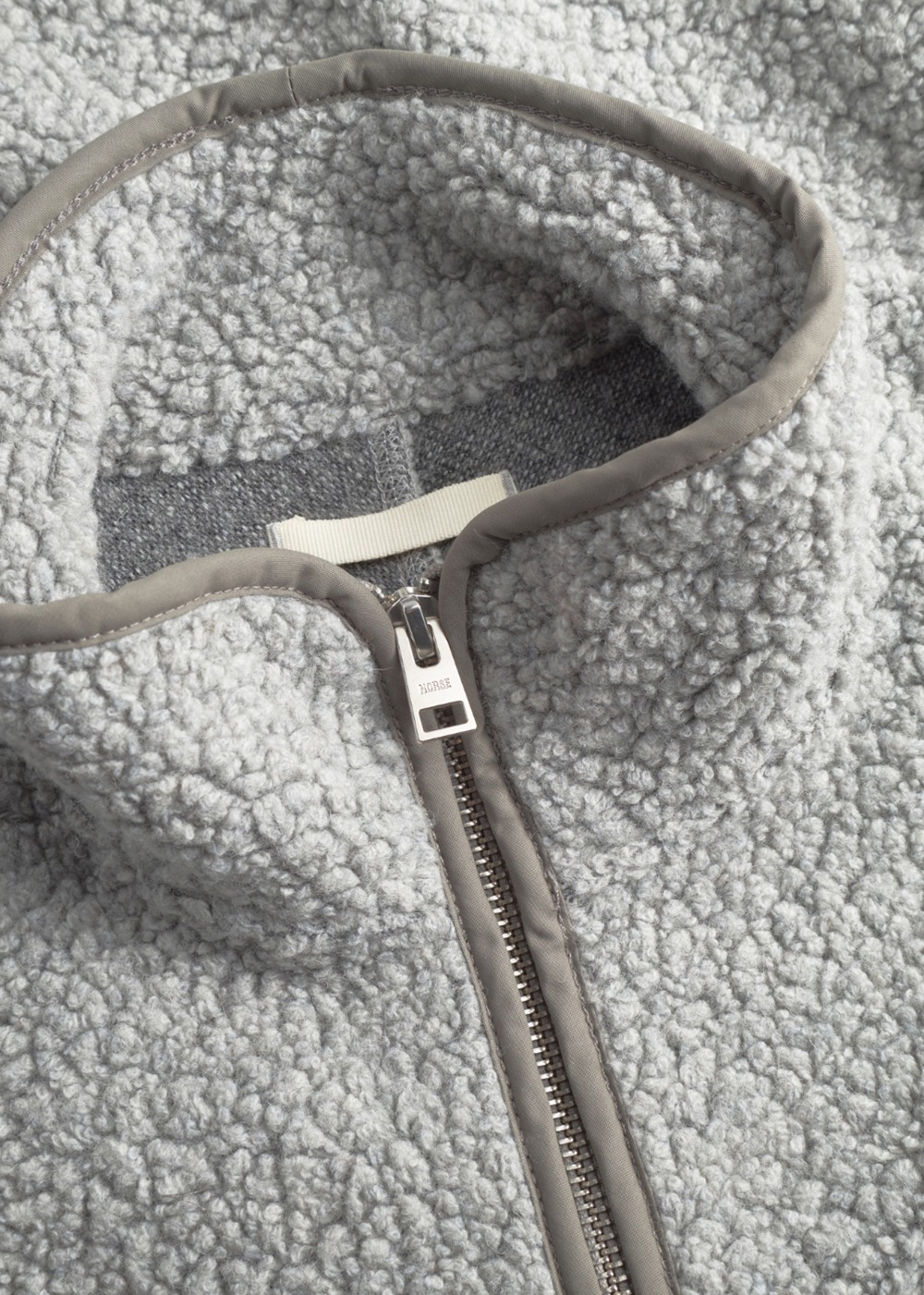 Bjorn Sherpa Wool Fleece Jacket - Grey Melange - Norse Projects Canada - Danali