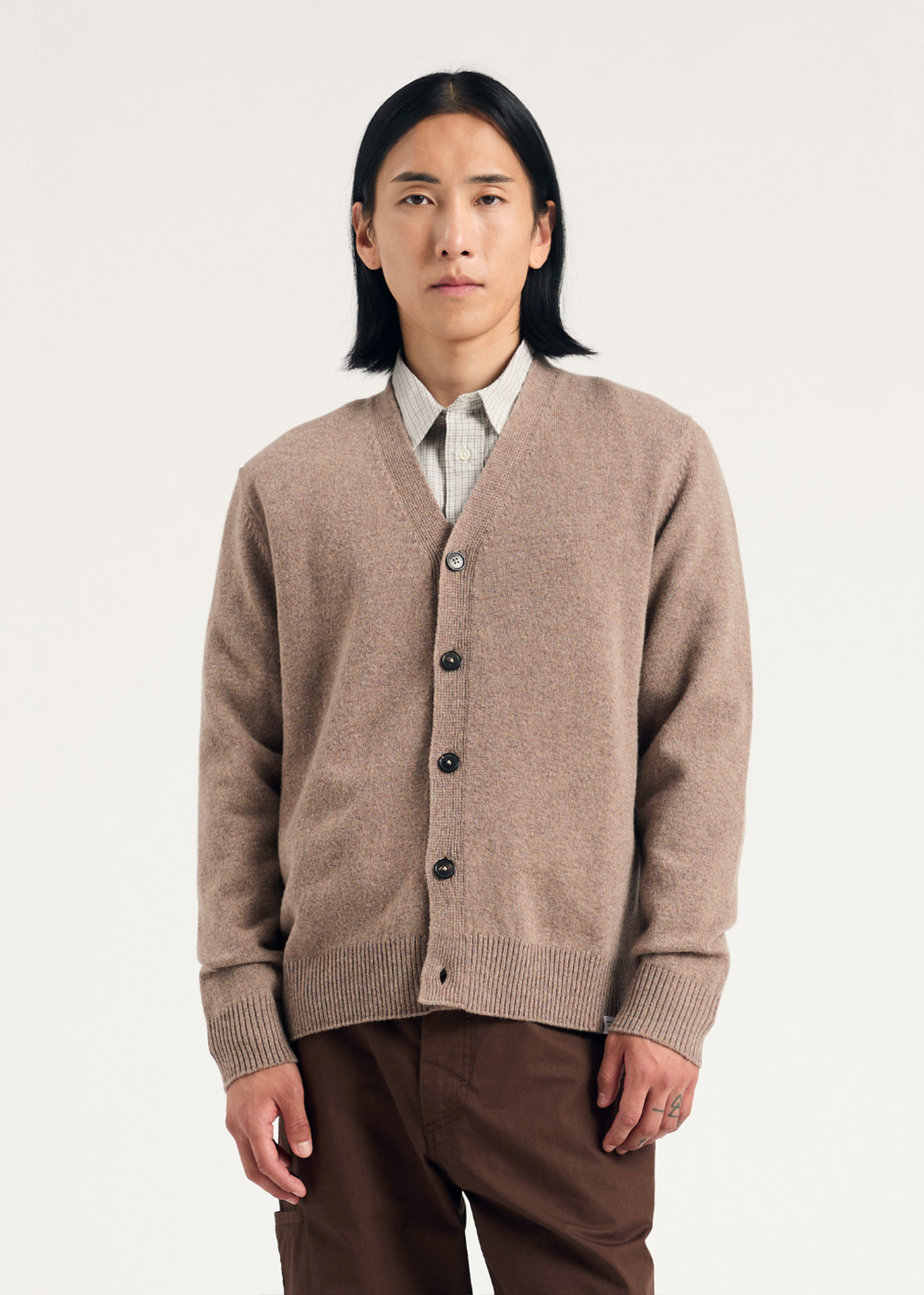 Norse Standard Merino Lambswool Cardigan - Clay - Norse Projects Canada - Danali