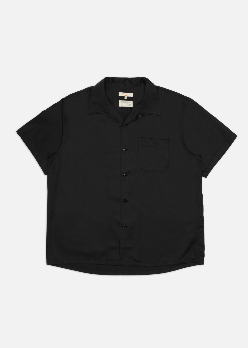 Arthur Bowling Shirt Safety Pin - Black - Nudie Jeans Canada - Danali