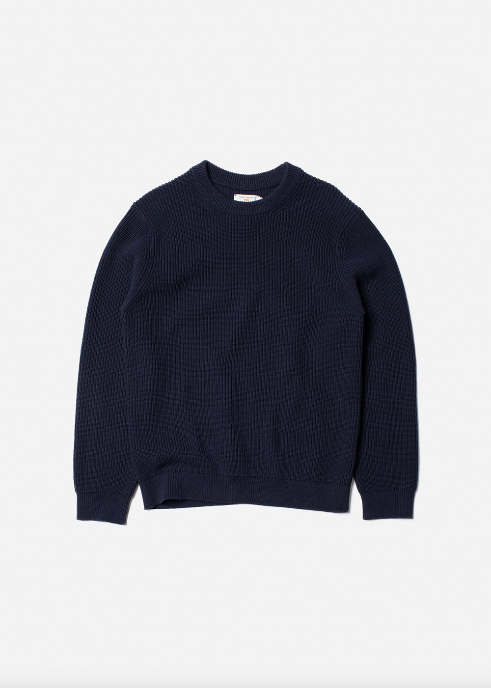 August Rib Cotton Sweater - Navy - Nudie Jeans Canada - Danali
