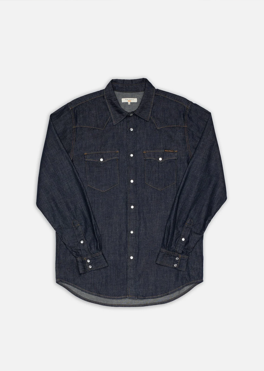George Rinsed Denim Shirt - Dark Blue - Nudie Jeans Canada - Danali