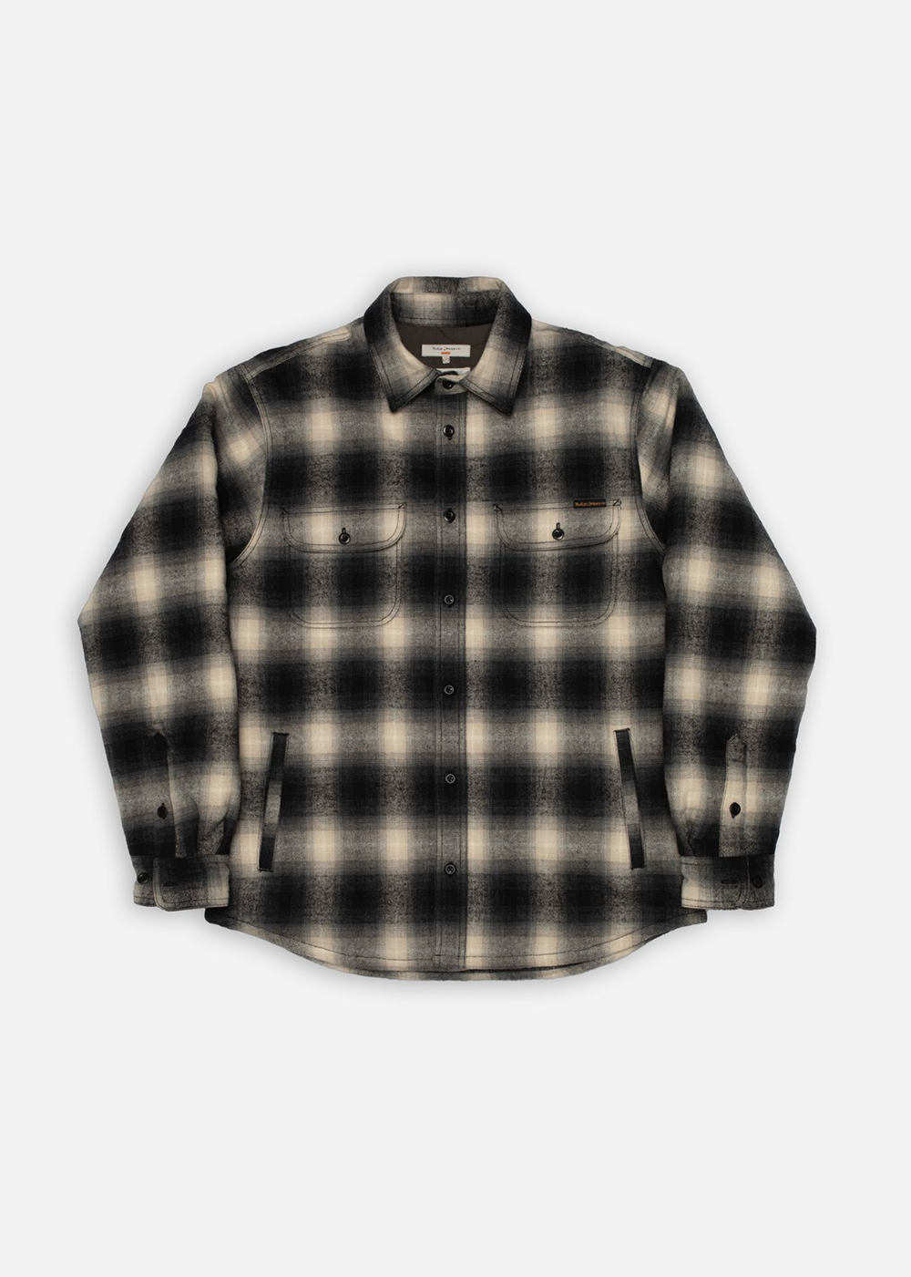 Glenn Padded Shadow Check Shirt - Black - Nudie Jeans Canada - Danali