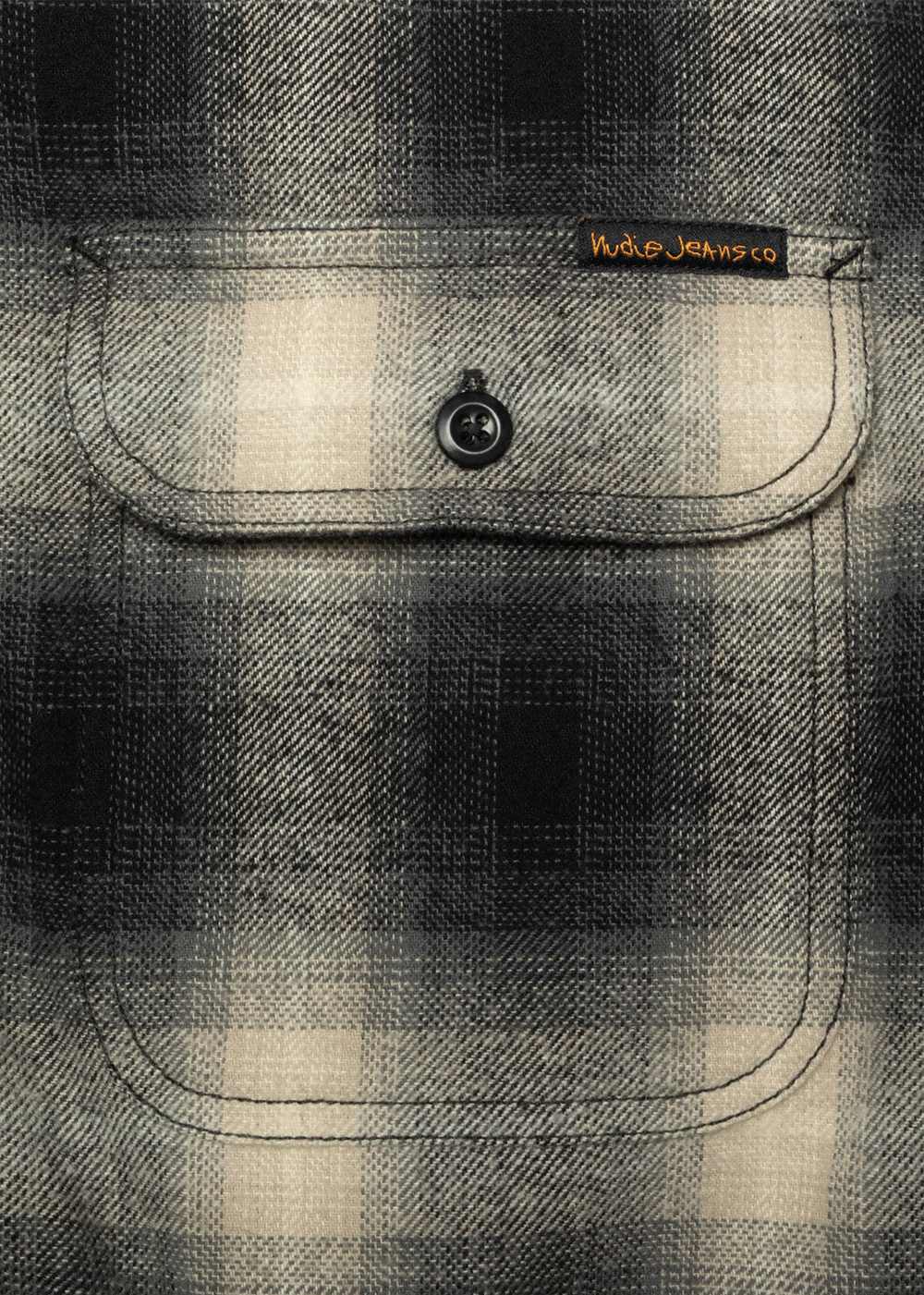 Glenn Padded Shadow Check Shirt - Black - Nudie Jeans Canada - Danali