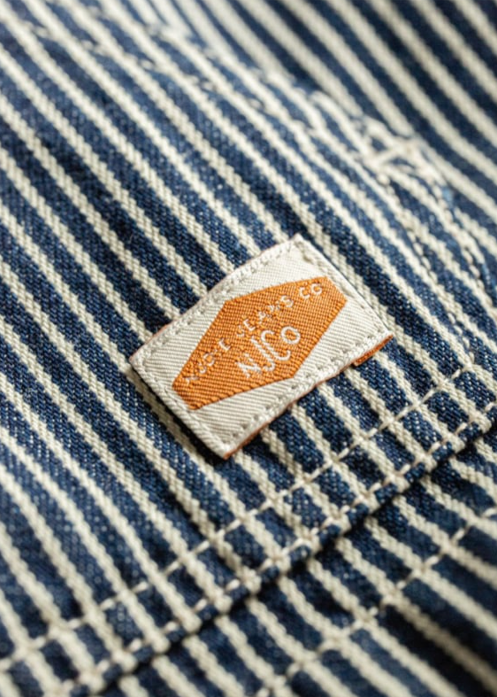 Jade Striped Zip Jacket - Blue/Off-White - Nudie Jeans Canada - Danali