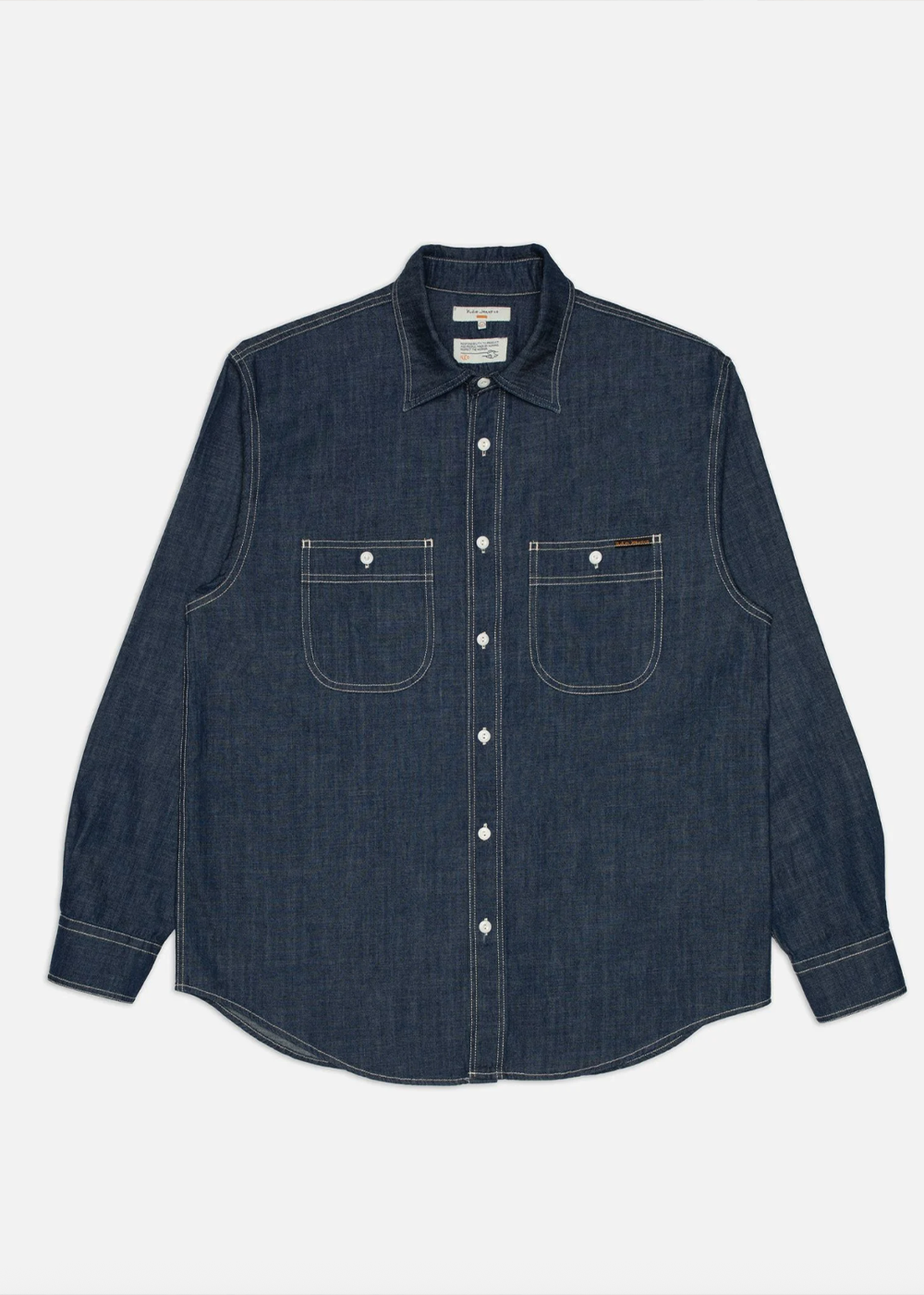 Julian Denim Shirt Rinsed - Blue - Nudie Jeans Canada - Danali