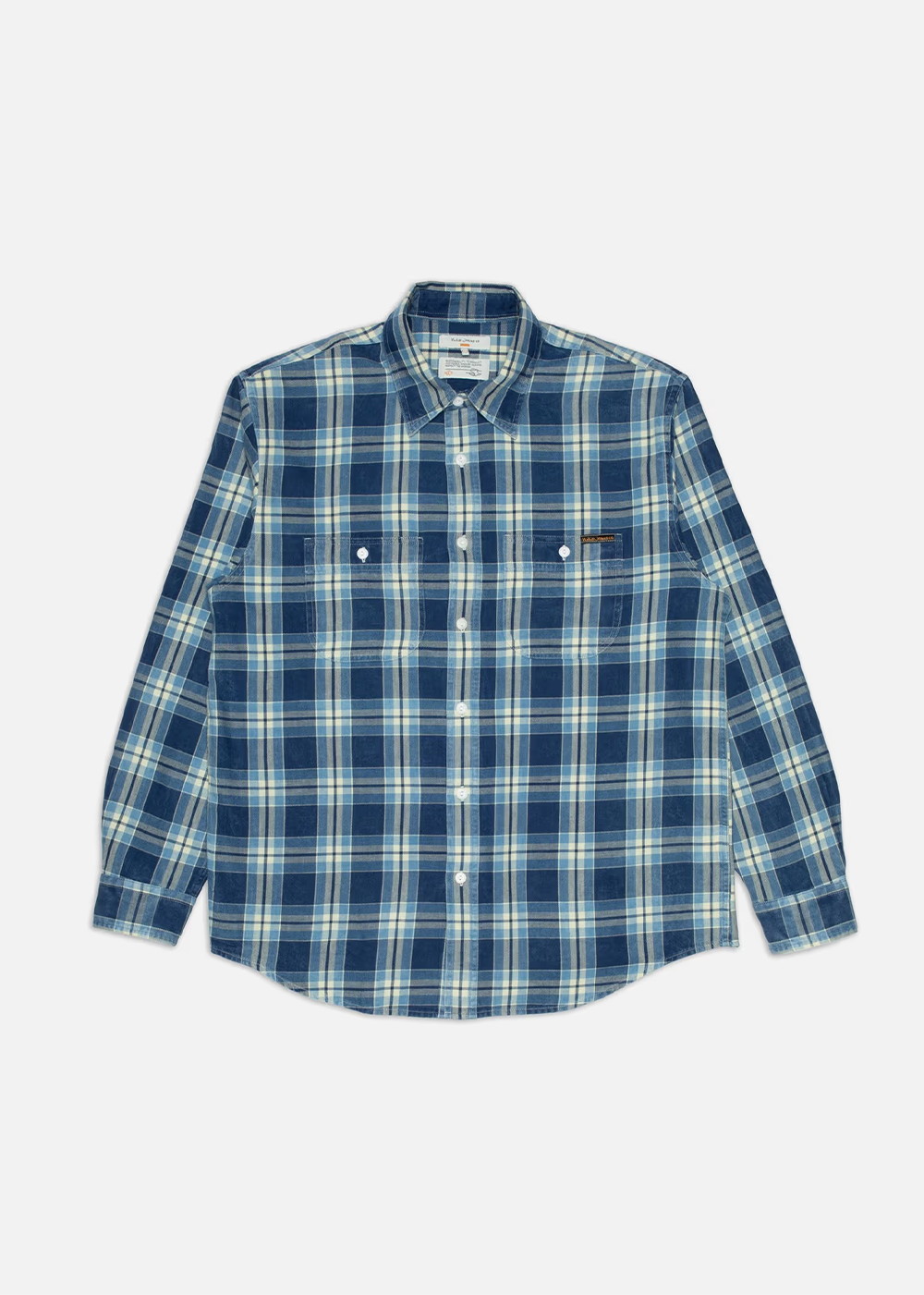 Julian Worker Shirt Checked - Indigo - Nudie Jeans Canada - Danali