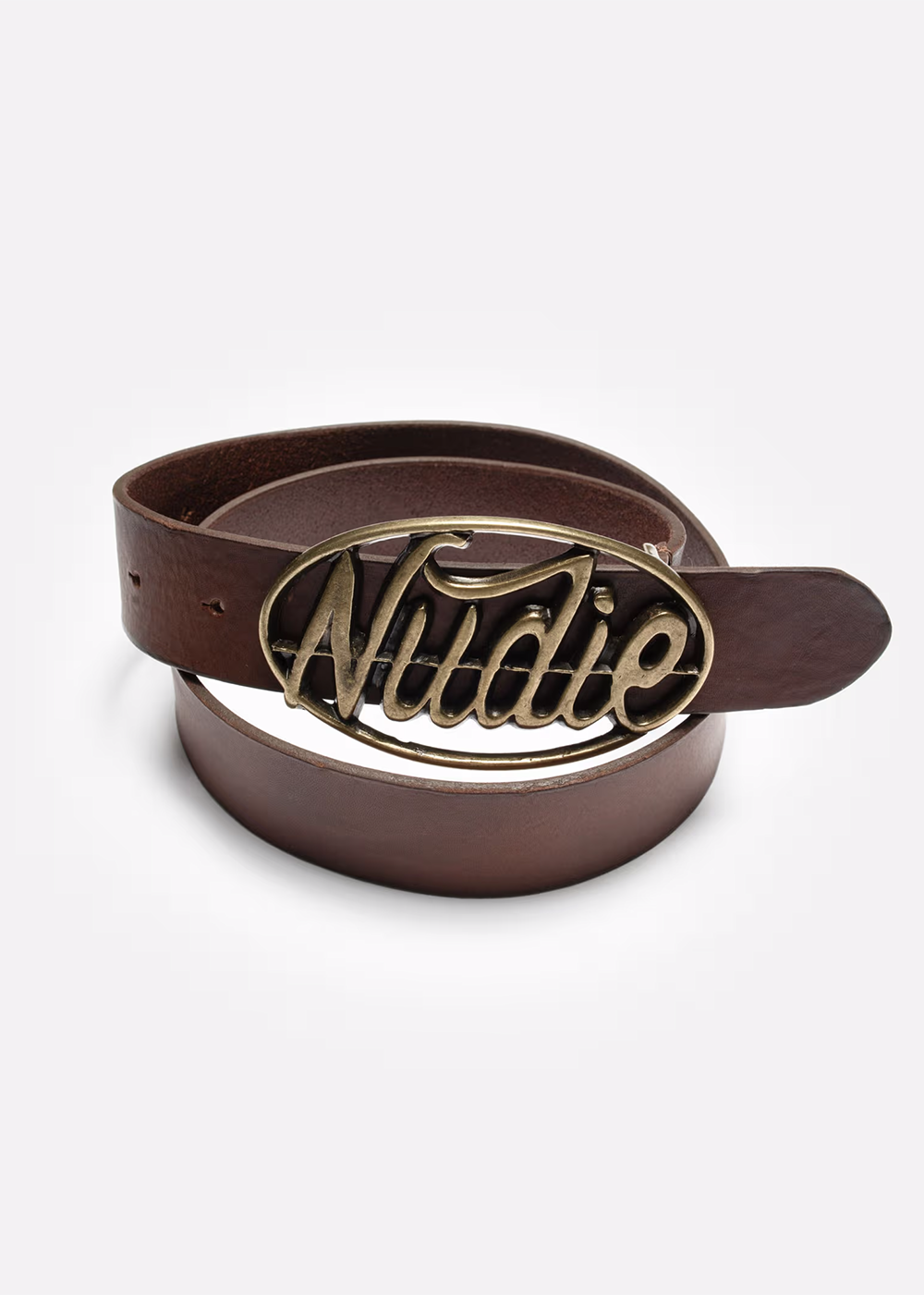 Nudie Buckle Leather Belt - Dark Brown - Nudie Jeans Canada - Danali