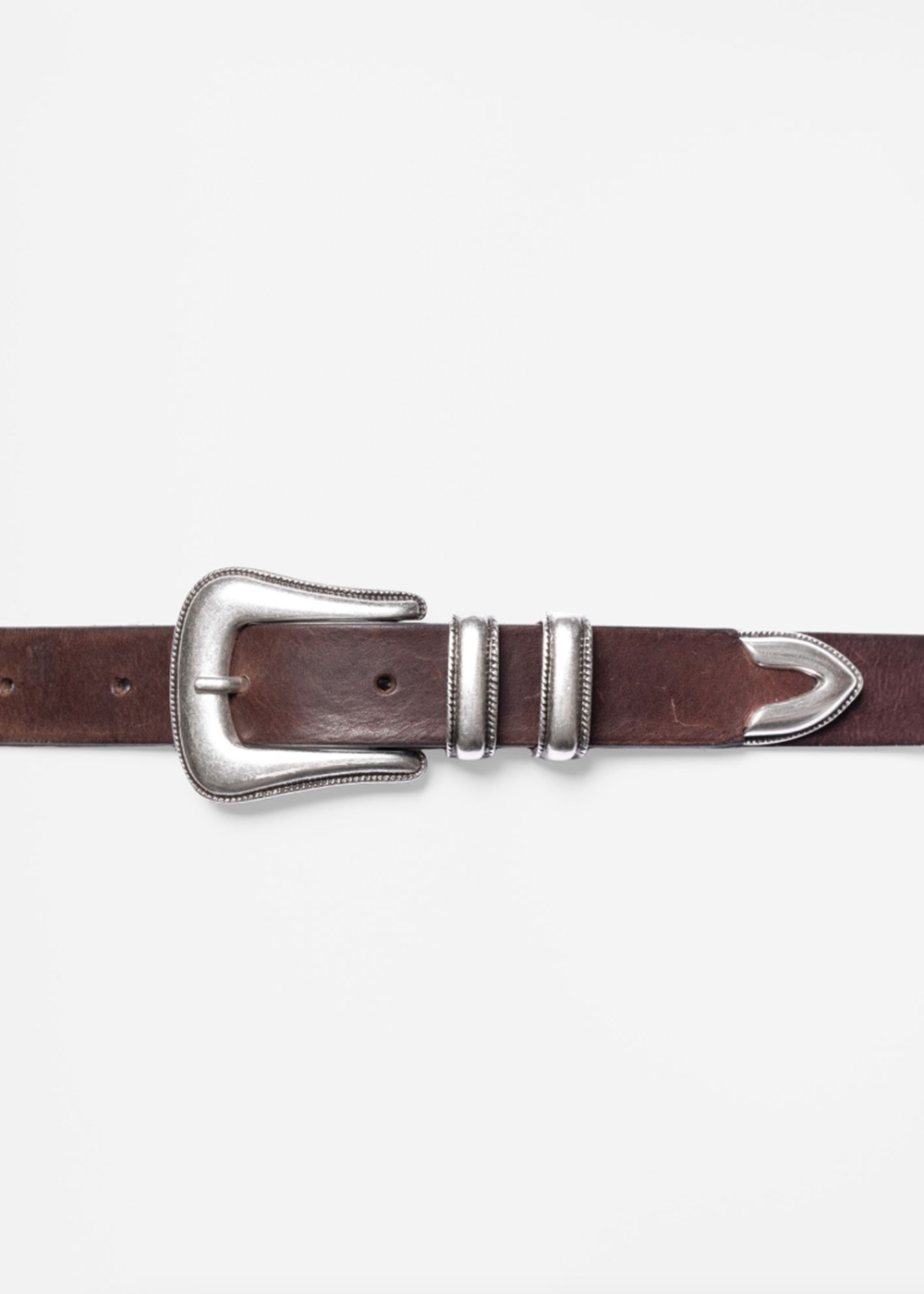 Western Silver Belt - Dark Brown - Nudie Jeans Canada - Danali