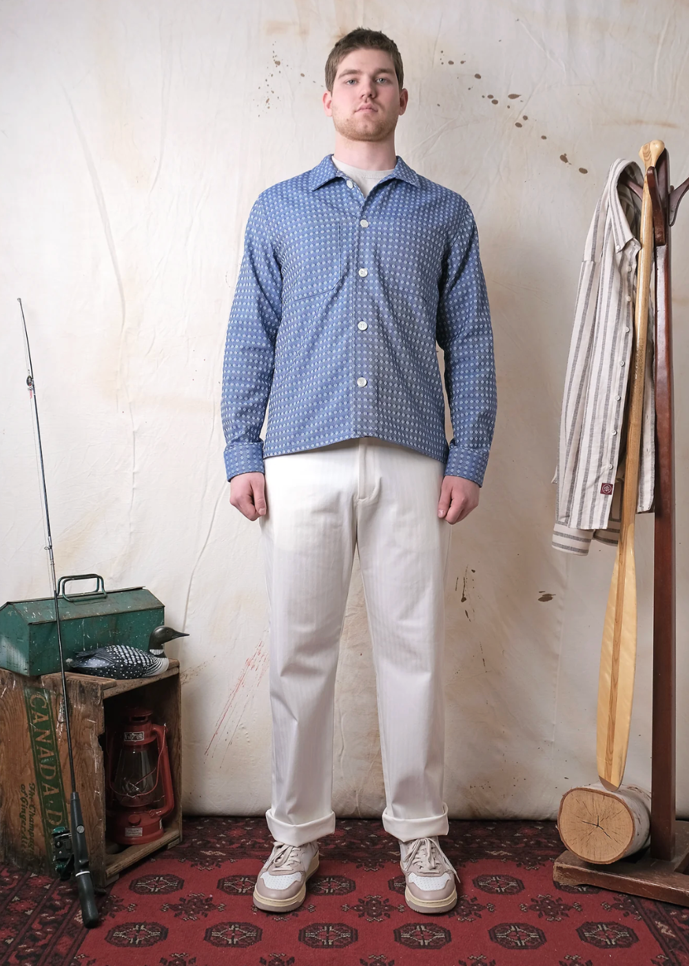 Blue Jay Jacquard Denim Club Shirt - Outclass Canada - Danali