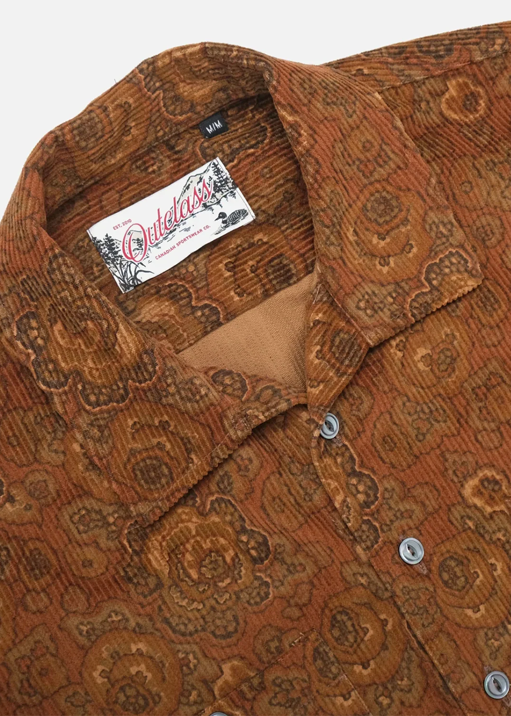 Printed Corduroy Club Shirt - Bronze - Outclass Canada - Danali