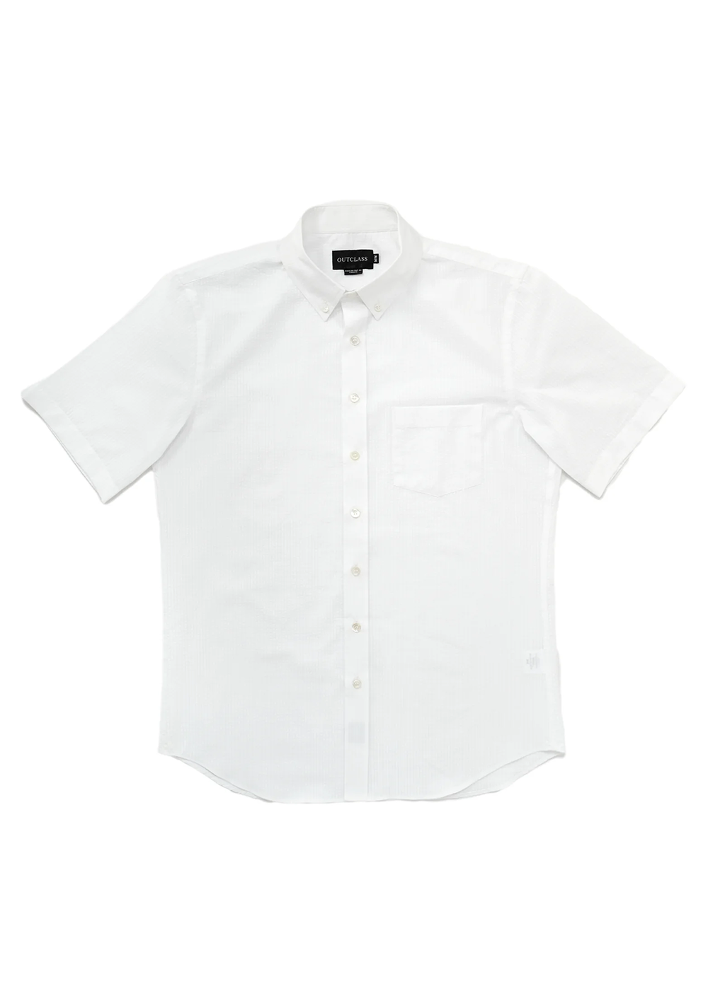 Ripstop Seersucker SS Classic Shirt - White - Outclass Canada - Danali