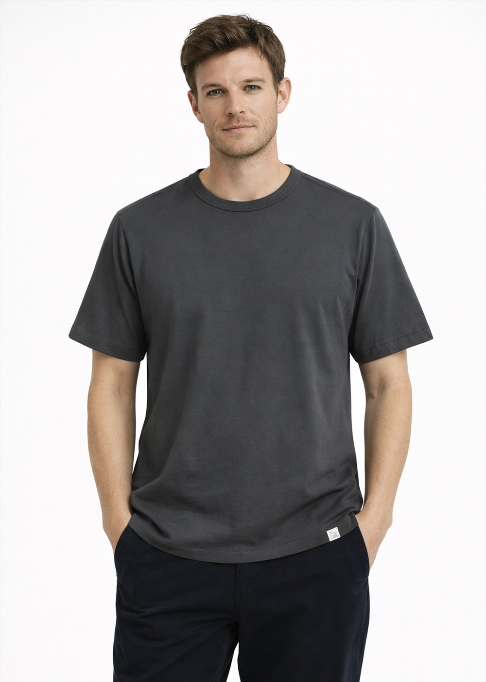 Soft Pima Cotton T-Shirt - Concrete - Merz b. Schwanen Canada - Danali - PIMATEE01