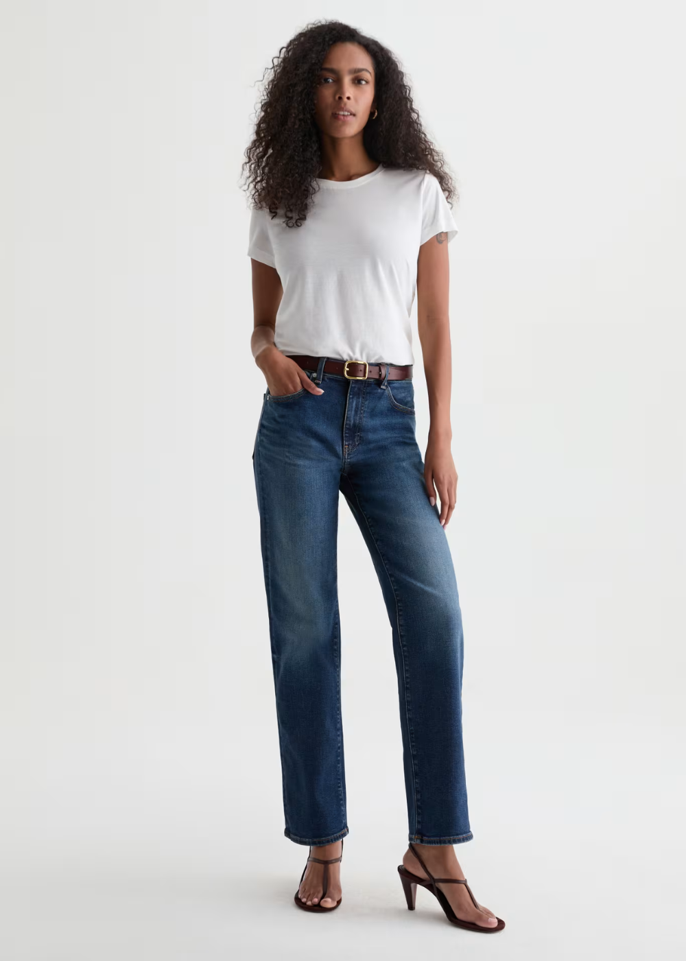 Brinley Mid Rise Straight Leg Jean - Night Cap - AG Jeans Canada - Danali - PWD1F26NTCP