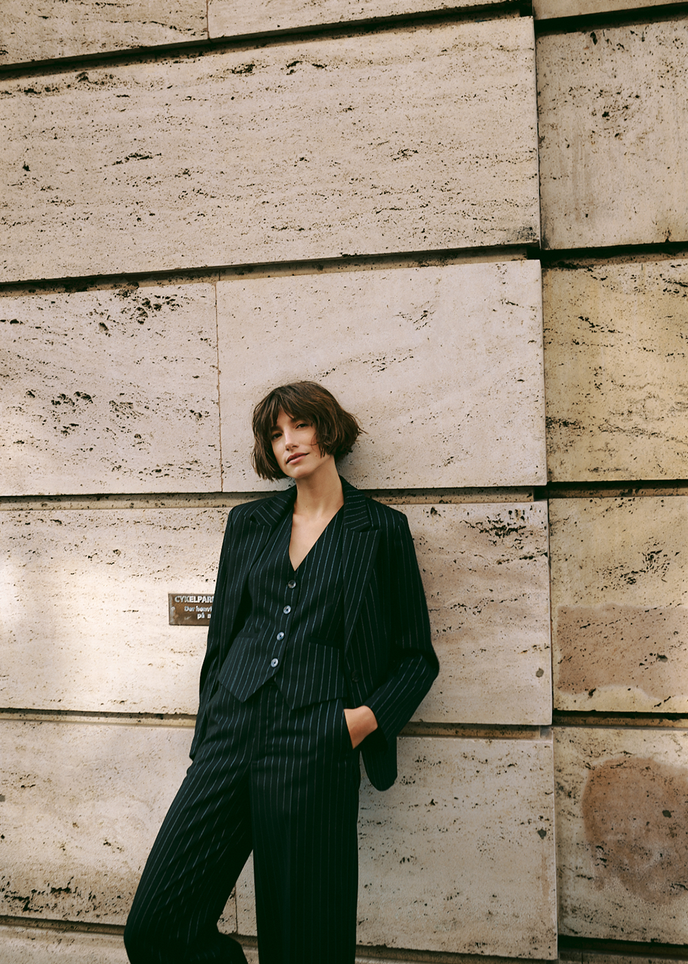 Valentine Stripe Vest - Black Metallic - Part Two Canada - Danali