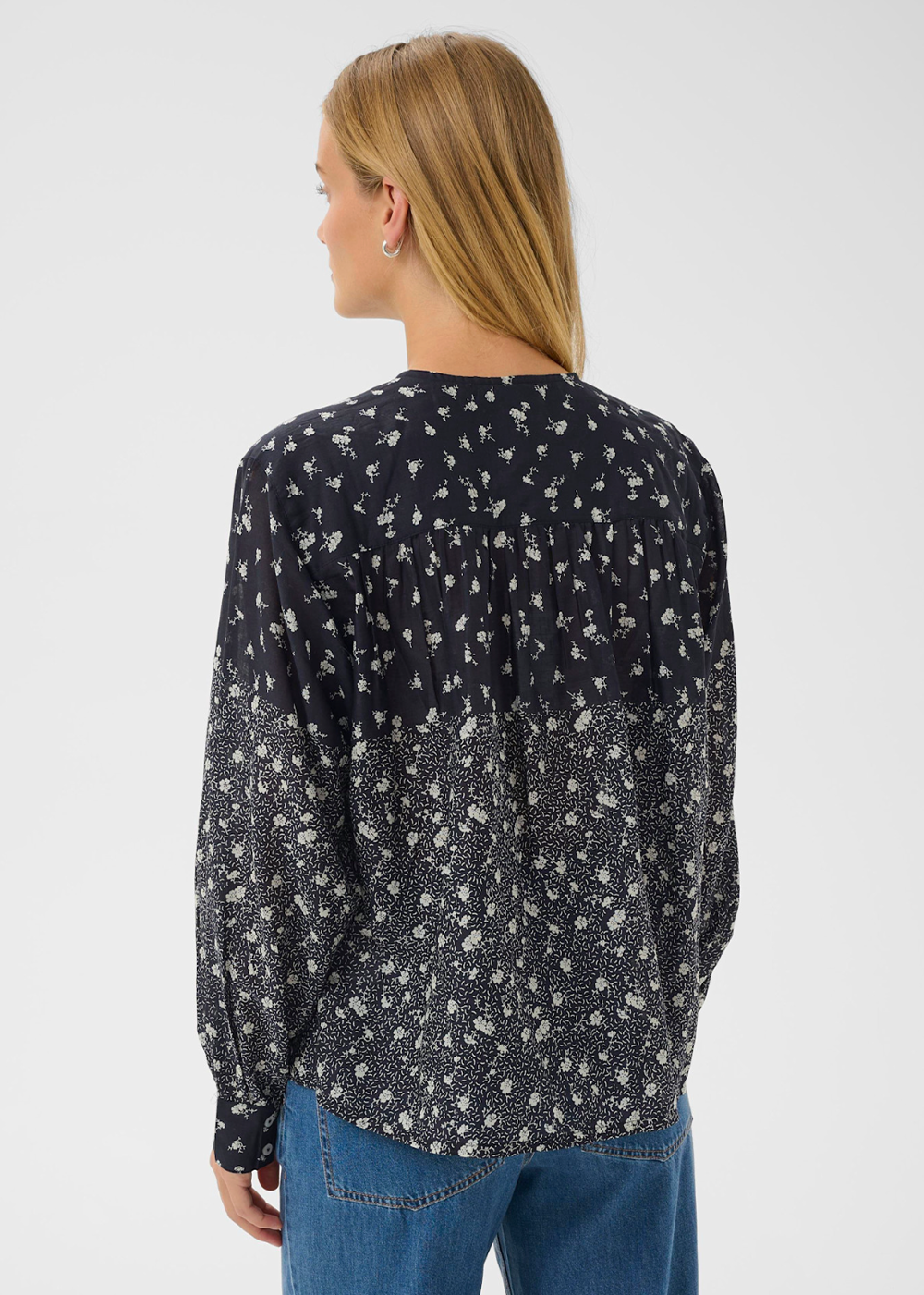 Yanina Blouse - Dark Navy Print - Part Two Canada - Danali - 30310280