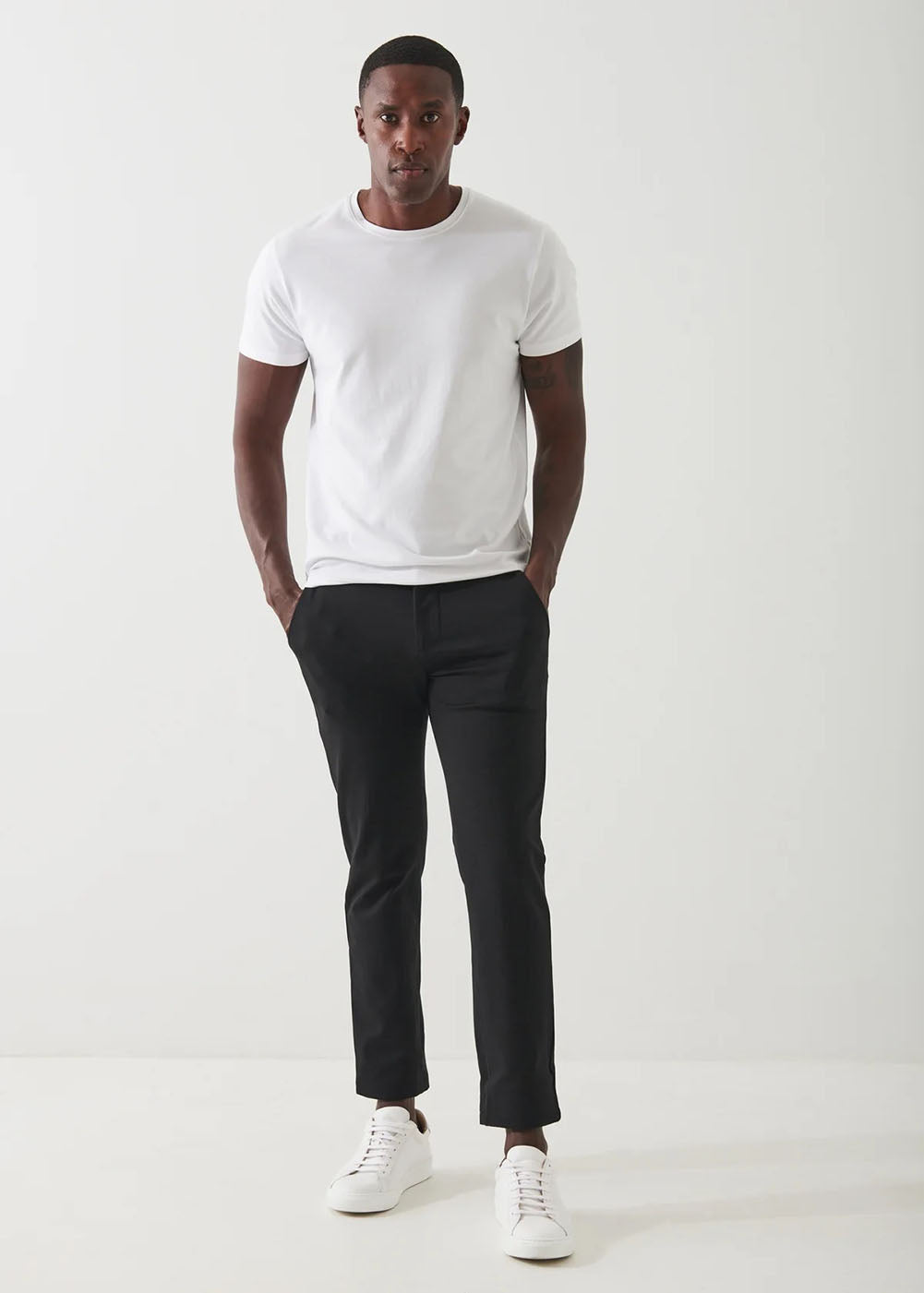Active Stretch Chino Pants - Black - Patrick Assaraf - Danali - P99A13L