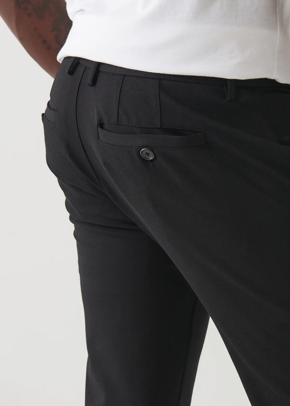 Active Stretch Chino Pants - Black - Patrick Assaraf - Danali - P99A13L